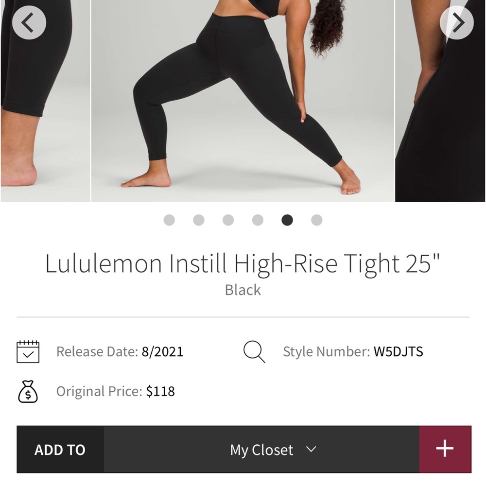 Lululemon Instill High-Rise Tights - Navy Blue